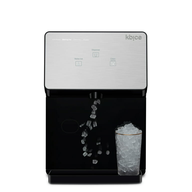 Kbice 2.0 Self Dispensing Countertop Nugget Ice Maker, Crunchy Pebble Ice Maker Black