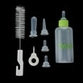 thumbnail image 1 of KBKYBUYZ 7PCS/ Set Pet Puppy Feeding Bottle Small Dog Cats Milk Nursing Care Kit Liquid Feeding Supplies 60ML with 4 Replacement Nipples,1 Brush and 1 Needle for Pet Supplies, Green, 1 of 5