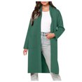 thumbnail image 1 of KBKYBUYZ Long Sleeve Outerwear Cardigan Women's Fall And Winter Straight Cardigan Button Pocket Coat On Sale, 1 of 4
