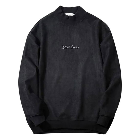 KBKYBUYZ Men Casual Solid Stylish Round Neck Pullover Thicken Long Sleeve Blouse Basic Sweatshirt