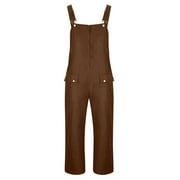 KBKYBUYZ Mens Bib Overalls Denim Work Overalls,Classic Adjustable Straps Washed Jean Pants Pocket Workwear Jumpsuit Loose Big and Tall Cargo Pants