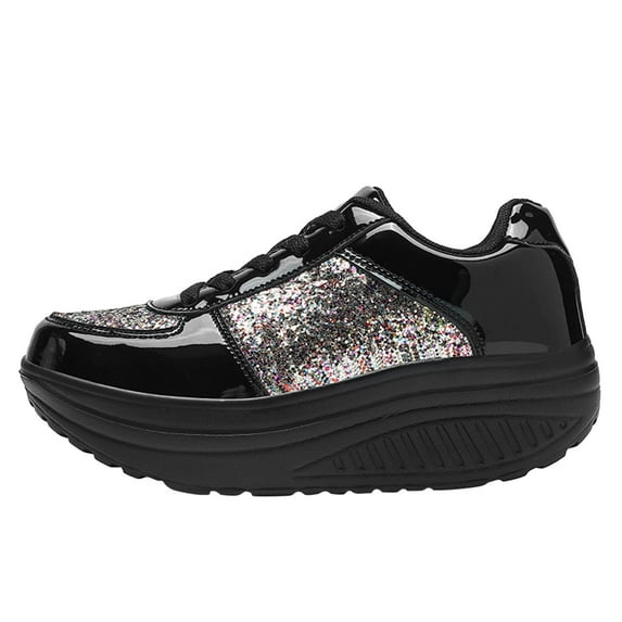 KBKYBUYZ New Sequined Women's Shoes Foreign Trade Plus Size Fashion Sports Casual Shoes Women's Shoes Summer Clearance