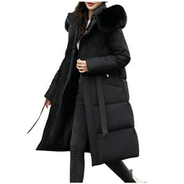 Wool Coats Ladies Black Three Quarter Length Coat Avenue - Main Image