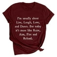 thumbnail image 1 of KBKYBUYZ Summer Tops Gifts For Man And Women T-Shirt Summer Letter Print Short Sleeve Blouse, 1 of 6