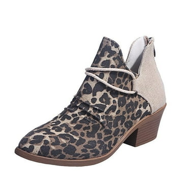 KBKYBUYZ Vintage Women Slip On Boots Pointed Toe Round Head Thick Heel Short Shoes Comfortable Elegant Shoes