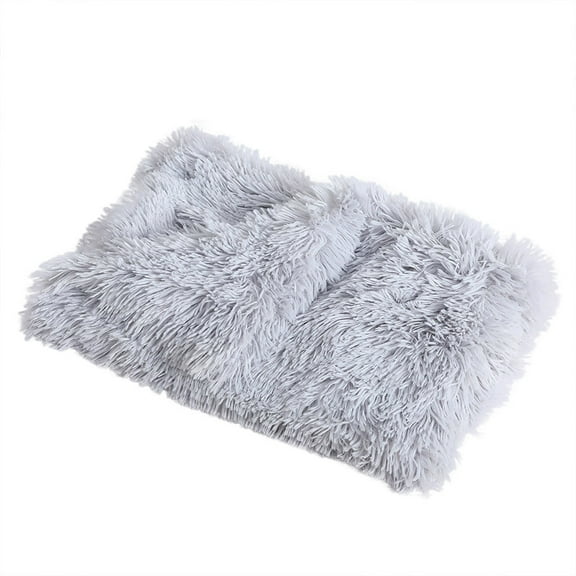 KBKYBUYZ Warm Soft Sleep Mat Doggy Mat Pet Blanket Small Dog Blanket Solid Color Dog Blanket Dog Blanket for Small Dogs Plush Thickened Fuzzy Dog Blanket Cats Blanket Pet Puppy 22.0" x 14.2", Gray