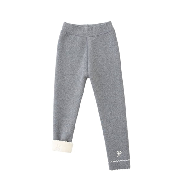 KBKYBUYZ Winter Girls Warm Fleece Lined Leggings, Elastic Cotton Pants, Suitable For 1-8 Years Old On Sale