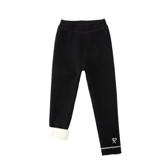 KBKYBUYZ Winter Girls Warm Fleece Lined Leggings, Elastic Cotton Pants, Suitable For 1-8 Years Old On Sale