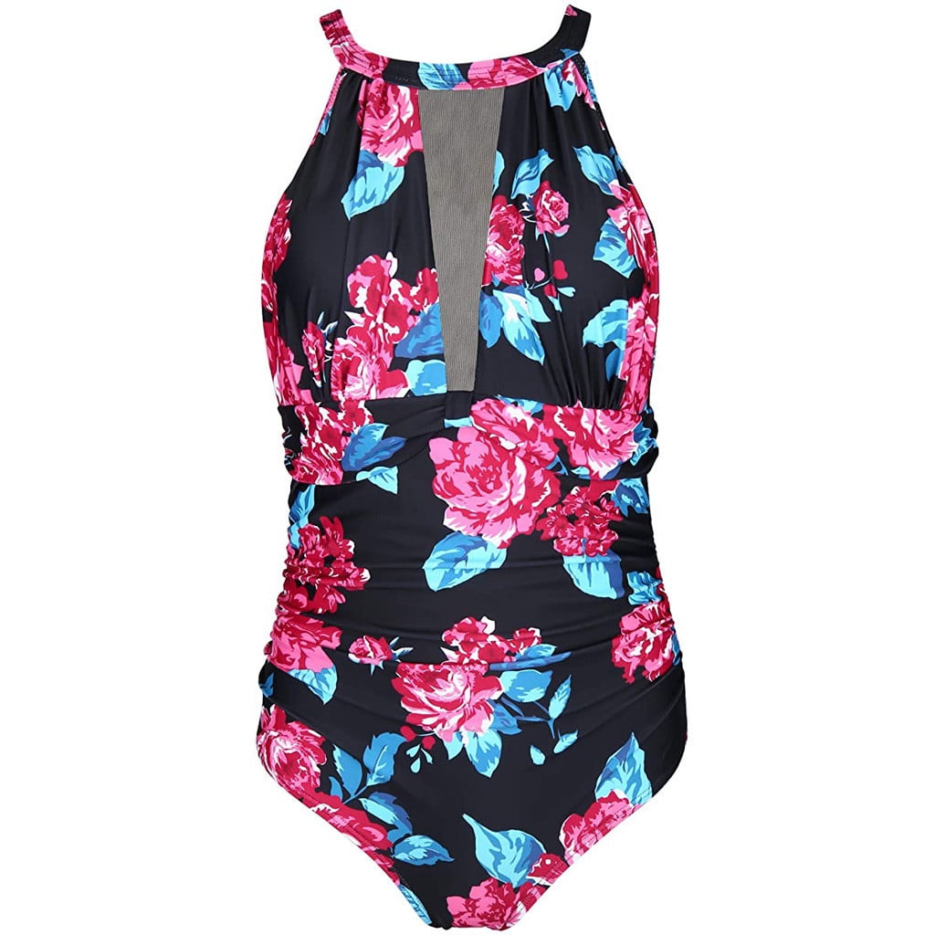 KBKYBUYZ Women One-Piece Solid Bikini Push-Up Pad Swimwear