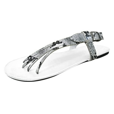 JikouIivo Womens Sandals Flip Flops Clip Toe Clasp Flat-Bottom Side Hollow Fashion Sandals Slippers for Women Clearance