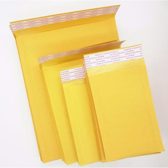 KBM-0 10 Pieces Kraft Bubble Mailers Shipping Self Sealing Packaging Envelopes 6.5x9 in