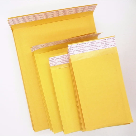 KBM-2 100 Pieces Kraft Bubble Mailers Shipping Self Sealing Packaging Envelopes 8.75x12 in