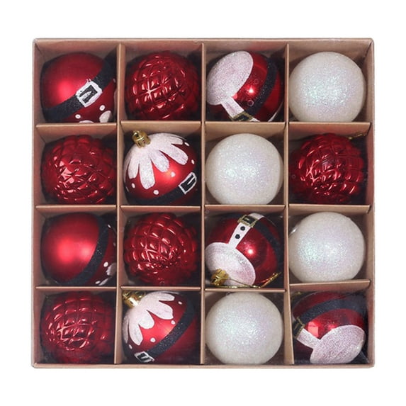 KBODIU 16 PCS Christmas Balls 6cm/2.36in Christmas Tree Balls Ornaments Set Shatterproof Christmas Bulbs Xmas Tree Hanging Decorations for Holiday, Wedding Decor