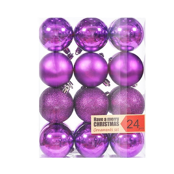KBODIU 24 PCS Christmas Balls 6cm/2.36in Christmas Tree Balls Ornaments Set Shatterproof Christmas Bulbs Xmas Tree Hanging Decorations for Holiday, Wedding Decor