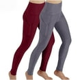 thumbnail image 1 of KBODIU 2PC Womens Yoga Pants, High Waisted Tummy Control Running Legging, Hip Lift Compression Yoga Leggings for Workout with Pockets, Workout Ankle Length Womens Butterluxe Gym Yoga Pants, 1 of 5