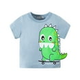 thumbnail image 1 of KBODIU Boys' T-Shirts Short Sleeve Crewneck Tee Dinosaur Graphic Cotton T-Shirt Size 1-8 Years, 1 of 5