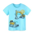 thumbnail image 1 of KBODIU Boys' T-Shirts Short Sleeve Crewneck Tee Tops Cute Biker Graphic Cotton T-Shirt Size 2-7 Years, 1 of 5