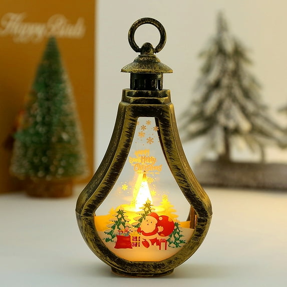 KBODIU Christmas Decorations Retro Wind Lights Shop Window Decorations Children's Christmas Small Gifts Scene Decorations Props