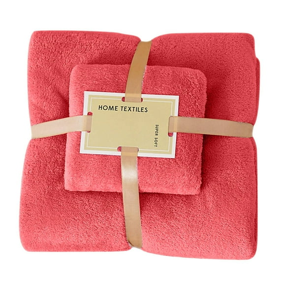 KBODIU Cotton 2 In 1 Bath Towel and Face Towel Soft-Bath Towels Set, 35x75cm & 73x140cm
