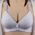 thumbnail image 1 of KBODIU Everyday Bras for Women, Plus Size Comfort Bras, Women's Ultimate Lift Wirefree Bra Comfortable Lace Breathable Bra Underwear No Rims Bras No Underwire Gray, 1 of 2