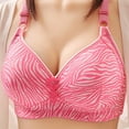 thumbnail image 1 of KBODIU Everyday Bras for Women, Plus Size Comfort Bras, Women's Ultimate Lift Wirefree Bra Embroidered Glossy Breathable Bra Underwear No Rims Bras No Underwire Hot Pink, 1 of 2