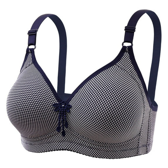 KBODIU Everyday Bras for Women, Plus Size Comfort Bras, Women's Ultimate Lift Wirefree Bra Embroidered Glossy Breathable Bra Underwear No Rims Bras No Underwire