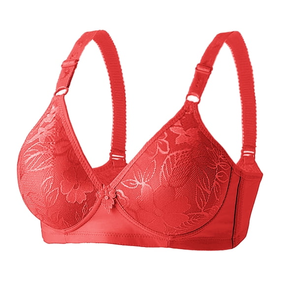 KBODIU Everyday Bras for Women, Plus Size Comfort Bras, Women's Ultimate Lift Wirefree Bra Plus Size Adjust Full Cup No Steel Ring Cotton Breathable Bras No Underwire