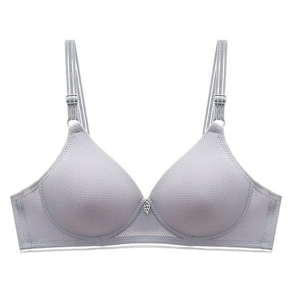 KBODIU Everyday Bras for Women, Plus Size Comfort Bras, Women's Ultimate Lift Wirefree Bra Print Gathered Together Daily Bra Underwear No Rims Bras No Underwire Blue