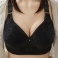thumbnail image 1 of KBODIU Everyday Bras for Women, Plus Size Comfort Bras, Women's Ultimate Lift Wirefree Bra Solid Hollow Out Perspective Bra Underwear No Rims Bras No Underwire Black, 1 of 2
