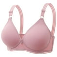 thumbnail image 1 of KBODIU Everyday Bras for Women, Plus Size Comfort Bras, Women's Ultimate Lift Wirefree Bra Wire Free Comfortable Push Up Hollow Out Bra Underwear Bras No Underwire Pink, 1 of 2