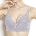 thumbnail image 1 of KBODIU Everyday Bras for Women, Plus Size Comfort Bras, Women's Ultimate Lift Wirefree Bra Yoga Sports Front Closure Extra-Elastic Breathable Lace Trim Bras No Underwire, 1 of 3
