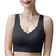 thumbnail image 1 of KBODIU Everyday Bras for Women, Plus Size Comfort Bras, Women's Ultimate Lift Wirefree Bras Wire Free Underwear OnePiece Bra Everyday Underwear Bras No Underwire Black, 1 of 3