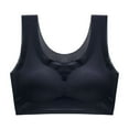 thumbnail image 1 of KBODIU Everyday Bras for Women, Plus Size Comfort Bras, Women's Wirefree Bra No Steel Ring Lactation Vest Bra Back Adjustment Yoga Running Bras No Underwire Black, 1 of 1