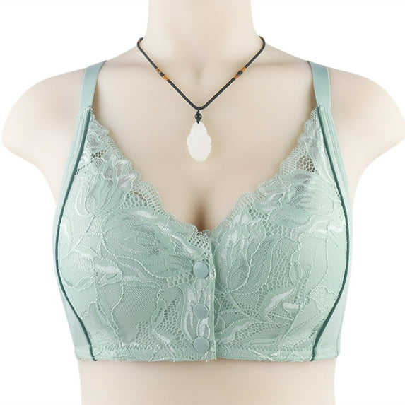 KBODIU Everyday Bras for Women, Plus Size Comfort Bras, Women's Wirefree Bra No Steel Ring Lactation Vest Bra Back Adjustment Yoga Running Bras No Underwire Green