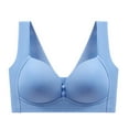 thumbnail image 1 of KBODIU Everyday Bras for Women, Plus Size Comfort Bras, Women's Wirefree Bra No Steel Ring Lactation Vest Bra Back Adjustment Yoga Running Bras No Underwire Sky Blue, 1 of 4