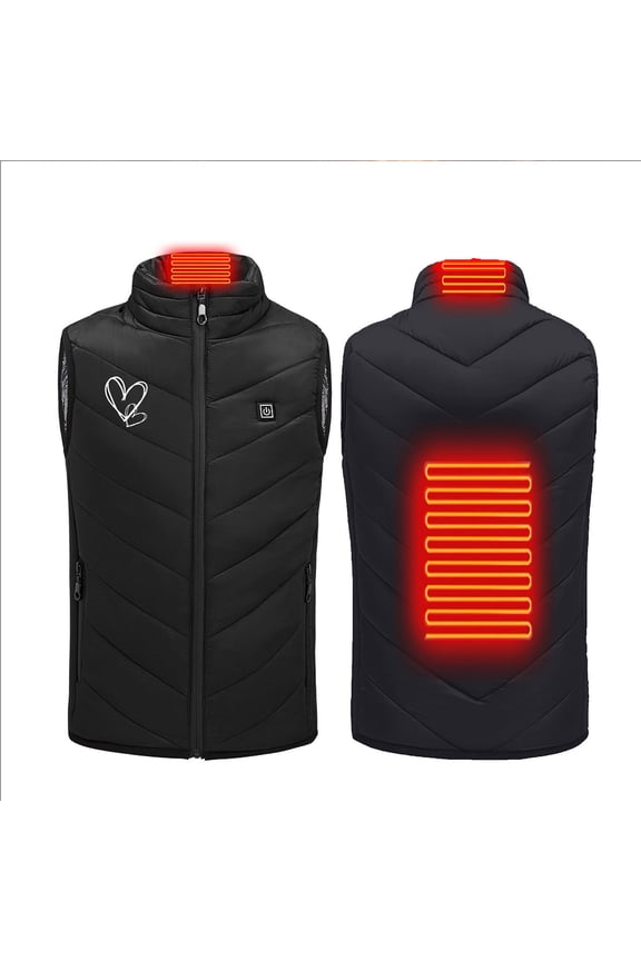 Kids Heated Vest USB Intelligent Constant Temperature Heated Vest for Boys and Girls Winter Soft Shell Smart Electric Vest 2 Heating Zone Waistcoat Down Heated Jacket for 4-15Years Olds Gifts