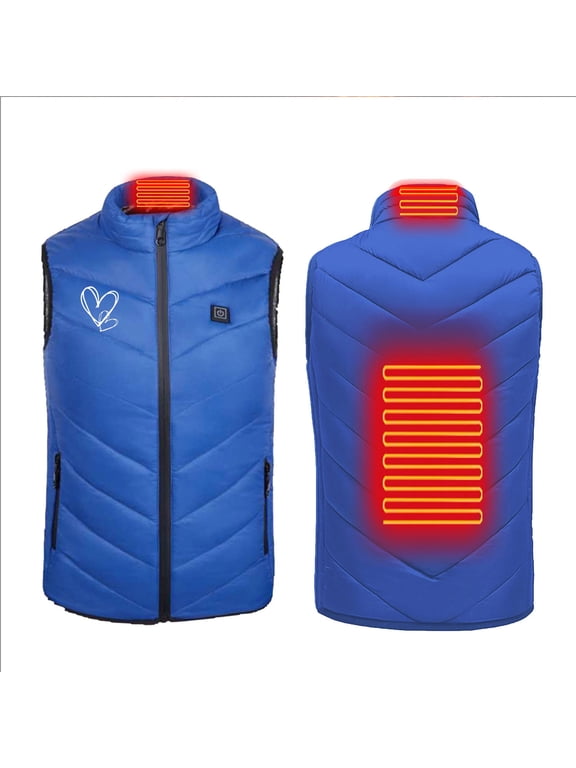 Kids Heated Vest USB Intelligent Constant Temperature Heated Vest for Boys and Girls Winter Soft Shell Smart Electric Vest 2 Heating Zone Waistcoat Down Heated Jacket for 4-15Years Olds Gifts