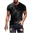 thumbnail image 1 of KBODIU Men Casual Round Neck Gradient Print Tees Summer Workout Short Sleeve T-Shirt, 1 of 5