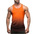 thumbnail image 1 of KBODIU Men's Muscle Gym Tank Tops, Gradient Print Sleeveless Crew T-Shirts, Sizes M-4XL, 1 of 4