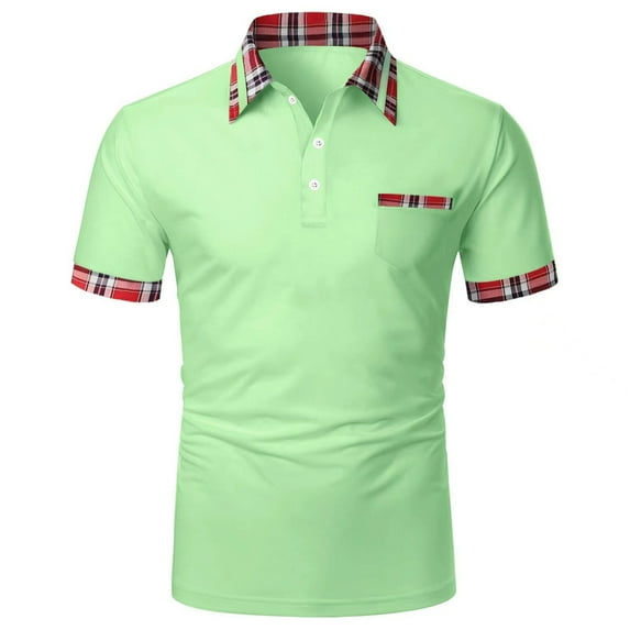 KBODIU Men's Regular-Fit Polo Shirt Athletic Golf Polo Shirts Short Sleeve Workout Polos Quick Dry Tees Classic Basic Zipper Tshirts (Available in Big & Tall)