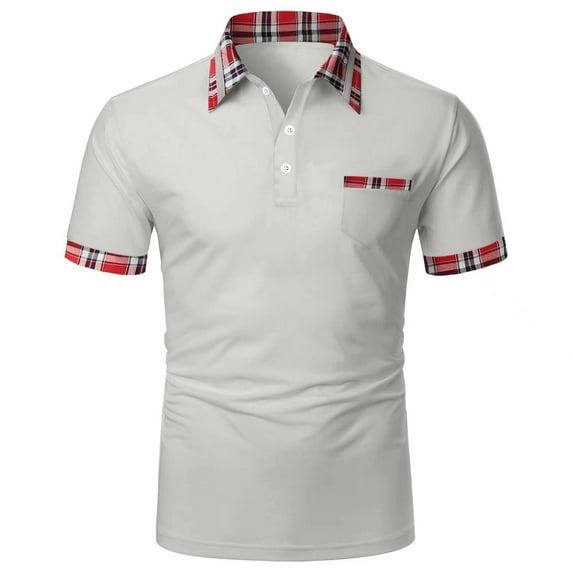 KBODIU Men's Regular-Fit Polo Shirt Athletic Golf Polo Shirts Short Sleeve Workout Polos Quick Dry Tees Classic Basic Zipper Tshirts (Available in Big & Tall)