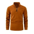 thumbnail image 1 of KBODIU Men's Sports Shirts, Half-Zip Stand-Up Collar Long Sleeve Running Workout Pullover Tops Sweatshirt, Moisture Wicking, Odor Protection, 1 of 4