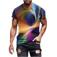 thumbnail image 1 of KBODIU Mens Shirts 3D Beer Indeterminate Printing Short Sleeve Crew Neck Soft Fitted Tees Classic T Shirt Hipster Hip Hop Cotton Casual Sports Summer Tops U M, 1 of 5