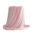thumbnail image 1 of KBODIU Solid Color Plush Blanket Sofa Blanket Cover Blanket Bed Tail Blanket Soft Fuzzy Throw Blanket for Sofa Fall Throw Blanket, 130x160cm, 1 of 3