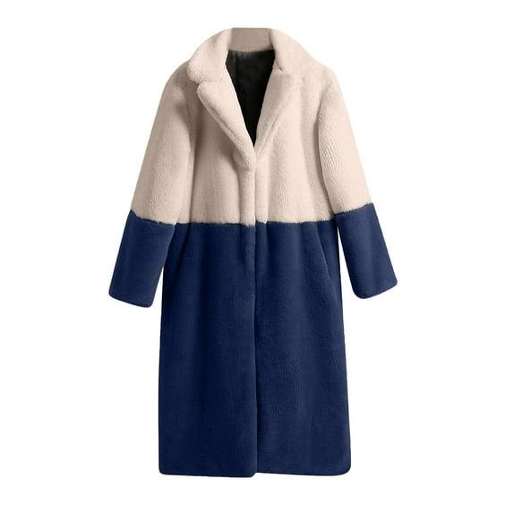 KBODIU Women 2023 Winter Coats Fuzzy Fleece Long Jackets Button Down Faux Furry Warm Outwear with Pockets Open Front Cardigan Overcoat Classic-Fit Soft Fuzzy Jackets for Women