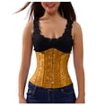 thumbnail image 1 of KBODIU Women Bustiers Shapewear Cinchers Waist Trainer Underbust Corset Belt Stomach Wrap Body Shaper Workout Girdle Trimmer Going Out Crop Top Gothic Costumes Bustiers Corsets, 1 of 4