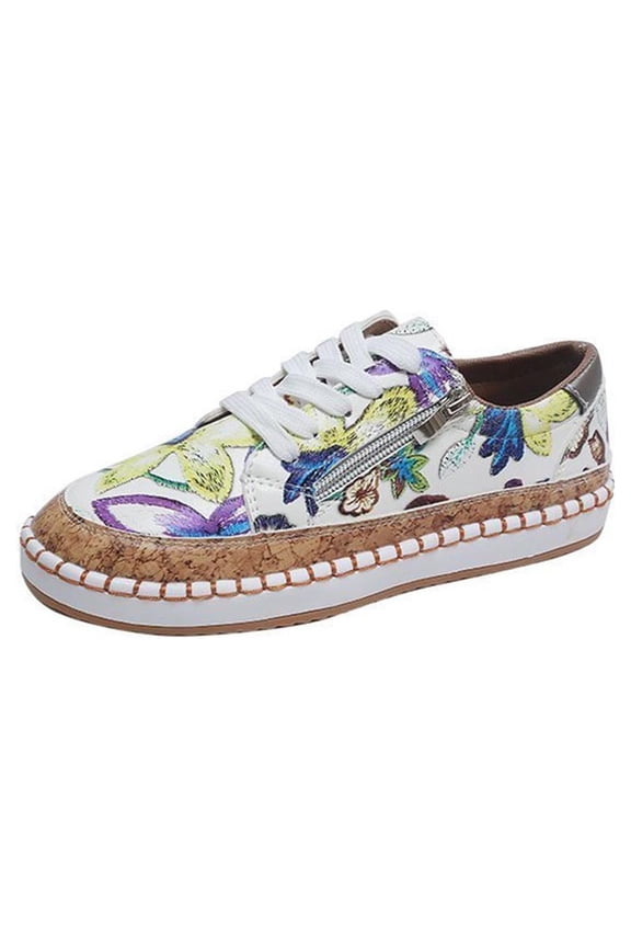 Women Canvas Sneaker, Slip-ons Loafers Shoes for Womens, Casual Canvas Shoes Round Toe Soft Comfortable Walking Flats, Low Top Lace-up Zipper Design Sneakers Green 37