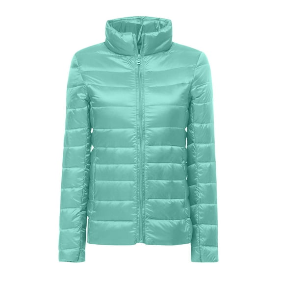 KBODIU Women Winter Thicken Puffer Coat Solid Slim Loose Long Sleeve Bomber Short Waterproof Warm Snow Down Jackets Zip Puffer Jacket Pockets Baggy Short Down Coats Jackets