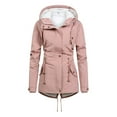thumbnail image 1 of KBODIU Women Winter Thicken Puffer Coat Warm Hooded Jacket Big Collar Waterproof Warm Snow Down Jackets Long Sleeve Zip Puffer Jacket Pockets Baggy Short Down Coats Jackets, 1 of 5