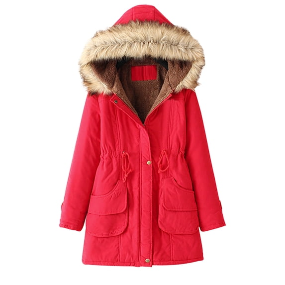 KBODIU Women Winter Thicken Puffer Coat Warm Hoodies Jacket Big Collar Waterproof Warm Snow Down Jackets Long Sleeve Zip Puffer Jacket Pockets Baggy Short Down Coats Jackets